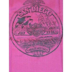VTG 1995 Harley Davidson San Diego CA Dealer Meeting July 23/26 Button Up Size L